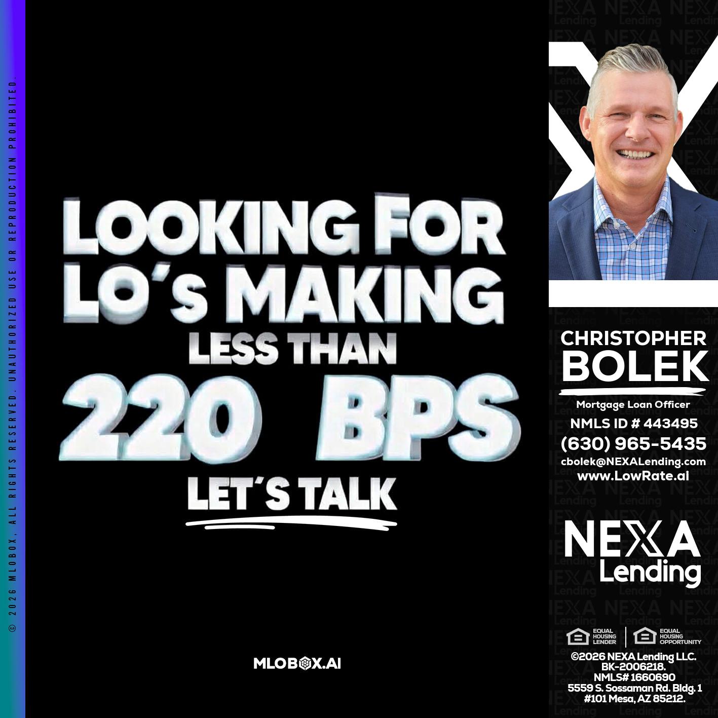 LOOKING FOR - Christopher Bolek -Mortgage Loan Officer