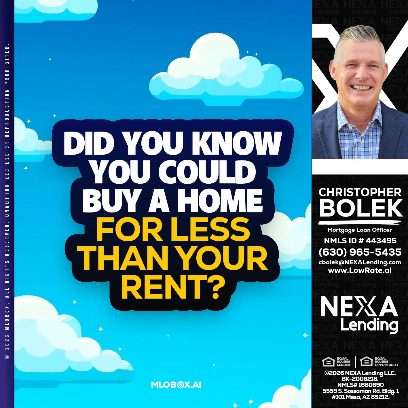 DID YOU KNOW - Christopher Bolek -Mortgage Loan Officer