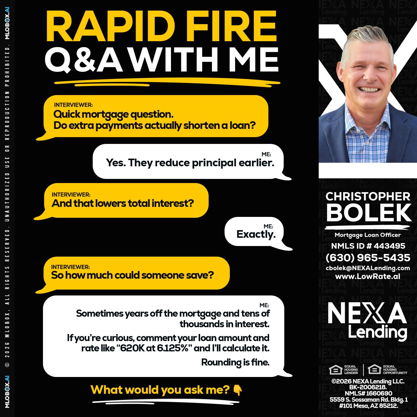RAPID FIRE QA - Christopher Bolek -Mortgage Loan Officer